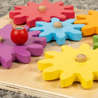 Spark & Wow - Engrenages rotatifs - Ensemble de 7-Conçu Pour Durer - Fabriqué en bois massif durable, ce puzzle d'engrenages est conçu pour résister à des années d'utilisation à la maison ou en classe