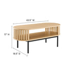 Modway - Fortitude Bois Table basse - Chêne-Stockage ouvert