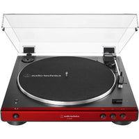 Audio-Technica - Platine vinyle sans fil entièrement automatique à entraînement par courroie - Rouge-Audio haute fidélité avec technologie sans fil Bluetooth