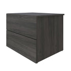 Nexera - Table de nuit à 2 tiroirs James, Gris écorce-Look moderne et design