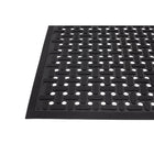 Edgewood - Tapis Flex Comfort Drain Anti-Fatigue à Surface Ouverte, Résistant Aux Graisses, Pour Zone Humide - 3 pi l x 5 pi L x 3/8 po P - Noir-Caoutchouc nitrile