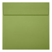 JAM Paper - Enveloppes d'invitation de qualité supérieure - 6 1/2 x 6 1/2 - vert olive - Paquet de 25-Fabriqué à partir de papier de 28 lb de haute qualité et doté d'une fermeture en gomme