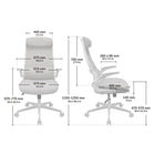 COUGAR - Stryder Chaise de bureau ergonomique avec support lombaire et accoudoirs relevables - gris-Capacité de poids: 265 lb  (120 kg)