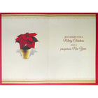 Rosedale - Cartes de souhaits Noël / Enveloppes - 5-1/2 po x 8 po - Fleur Rouge - Paquet de 12-Imprimées sur un papier de qualité non couché