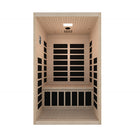 Westinghouse - Sauna infrarouge 2 places avec luminothérapie - 117 cm (l) x 101 cm (p) - Bois naturel-Porte en verre trempé