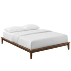 Modway - Lodge Bois Cadre complet de plate-forme, Noyer-Cadre en bois tropical et en caoutchouc