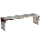 Modway - Gridiron Bancs Ensemble de 2 - Argent-Pour un usage intérieur