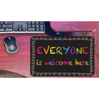 Ashley Productions - Smart Poly Tapis de souris pour ordinateur - 8" x 10" - Tout le monde est le bienvenu ici - Boucle de craie - Paquet de 6-Utilisez en classe, à la maison ou au bureau.