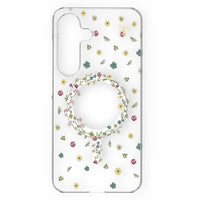 Ideal of Sweden - Coque transparenteClear Case Mid Compatible MagSafe Galaxy S25 - Petite Floral-Design anti-choc avec bords surélevés pour protéger l’appareil photo et l’écran