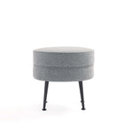 Manhattan Comfort - Bailey pouf moderne du milieu du siècle 18,11" - bleu, gris, avoine, vert sauge avec pieds noirs - lot de 4-Assemblage à domicile requis. Tout le matériel inclus
