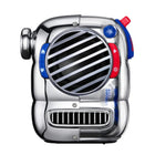 Divoom - Enceinte Bluetooth design Spark Pop - Bleu-Conception semi-sectionnelle unique : Allie un alliage de zinc de qualité supérieure à une coque transparente, inspirée des jouets de créateurs et de l'esthétique mécanique