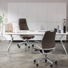 Decent Living - Chaise de bureau Nexten Pro, dossier haut, Blanc cassé-8