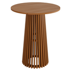 Modway - Lane Rond de 42 pouces Terrasse extérieure Bois de teck Bar Table - Naturel-Sièges 2-3
