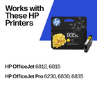 HP - Cartouche d'encre originale 935XL jaune, haut rendement-Donne jusqu'à 825 pages