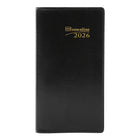 Brownline - 2026 Agenda mensuel de poche 18 mois - 6-1/2 po x 3-1/2 po - Couleurs assorties - Anglais-Un mois sur chaque page double avec un bloc par jour 