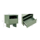 Manhattan Comfort - Ensemble de 2 tables de chevet modernes Ella 100 cm - Vert sauge-Des bords lisses et arrondis ajoutent un charme moderne et améliorent la sécurité