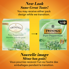 Twinings - Sachets de tisane menthe poivrée pure - paquet de 50-Offre une infusion rafraîchissante avec un caractère frais et une finale naturellement sucrée