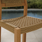 Modway - Reed 40 pouces Terrasse extérieure Bois de teck Tabourets de comptoir - Naturel-Barre de soutien pour brancard