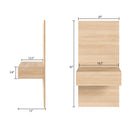 Nexera - Ensemble de 2 panneaux d'extension pour table de nuit flottante Milano, Chêne Blond Naturel-8