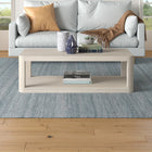 Hudson&Canal - Table basse rectangulaire Stellan 47" de largeur - Blanc aulne-Nettoyer avec un chiffon doux et sec, sans produits chimiques agressifs ni produits de nettoyage abrasifs