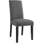 Modway - Parcel Tissu Fauteuil d’appoint de salle à manger Ensemble de 2 - Gris-Rembourrage en mousse dense pour le confort