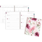 AT-A-GLANCE - Agenda scolaire hebdomadaire/mensuel BADGE floral 2025-2026 - 11 po H x 8 1/2 po l - multicoloure - bilingue-13 mois de planification académique hebdomadaire/mensuelle