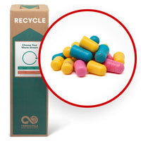 TerraCycle - Bouchons pour les oreilles - Zero Waste Box- Moyenne-Veuillez nous envoyer n’importe quelle marque et taille de bouchons pour oreilles usagés.