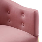 Modway - Savour Touffe Performance Velvet Fauteuil à manger d’accent - Rose poussiéreuse-8