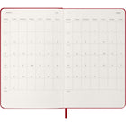 Moleskine - 2026 Classic 12 mois couverture rigide agenda semainier - 5 po x 8.25 po - rouge écarlate-Autocollants Pour Personnaliser Votre Emploi Du Temps Et Autocollants « Année » Pour Le Dos Du Carnet