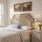 Modway - Magnolia Taille Velvet Performance Résistant aux Taches Tête de lit King Size - Taupe-Tuyauterie de contraste