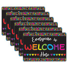 Ashley Productions - Smart Poly Tapis de souris pour ordinateur - 8" x 10" - Tout le monde est le bienvenu ici - Cœurs - Paquet de 6-Commencez votre journée du bon pied avec ces accessoires élégants et fonctionnels qui arborent des citations inspirantes et des expressions positives.