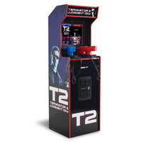 Arcade1Up - Borne d'arcade Terminator 2 Deluxe-1 jeu d’arcade classique + séquences exclusives des coulisses