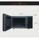 Magic Chef - Micro-ondes de comptoir 0,9 pi³ 900 watts - noir-6 modes de cuisson préprogrammés pour les aliments couramment cuits au micro-ondes