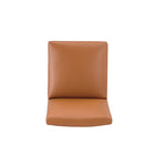Manhattan Comfort - Lot de 2 chaises de salle à manger modernes Anna Square 48 cm en similicuir rembourré - couleur Saddle-Garantie limitée du fabricant de 30 jours