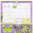 WSBL - 2026 Papillons Note Nook Calendrier mural Mensuel - 30,5 cm l x 30,5 cm H - Anglais-Format : 30,5 cm L x 30,8 cm H