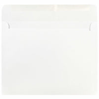 JAM Paper Enveloppes format livret à rabat droit gommé, 8 3/4 x 11 1/4 po, blanches, 100 par paquet-Blanc