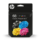 HP - 68 Pack de 2 cartouches d'encre originales noires/tricolores-Cette cartouche fonctionne avec : HP Envy 6152e, 6155e, 6552e, 6555e, 6558e