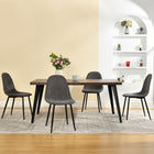 Homy Casa - Chaises d'accueil 4 places, tissu rembourré gris-Tissu kaki moderne : Couleur neutre qui s’adapte à tous les décors.