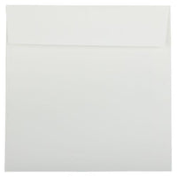JAM Paper - Enveloppes d'invitation carrées Strathmore - 8,5 po x 8,5 po - vélin blanc brillant - 25/paquet (900858534)-Enveloppes carrées tissées blanc vif Strathmore