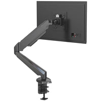 ShoppingAll - Support de moniteur à ressort à gaz simple avec bras pivotant - noir-Le bras peut accueillir un écran de 15 à 32 pouces, jusqu'à 17,6 lb/8 kg, avec un trou de montage VESA de 75 mm x 75 mm ou 100 mm x 100 mm.