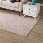 Modway - Kaja Abstract Plaid Tapis de 5 pi l x 8 pi L - Ivoire Camée Rose et Bleu Clair-Protéger les planchers de la circulation ou des meubles
