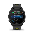 Garmin - Forerunner 170 - Noir avec bracelet noir/jaune Amp-Obtenez des plans d'entraînement personnalisés incluant désormais des séances de course-marche qui s'adaptent de façon dynamique après chaque séance selon vos performances et votre récupération