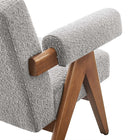 Modway - Lyra Tissu Boucle Fauteuil - Gris clair - Ensemble de 2-8