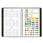 Blueline - Agenda Scolaire Hebdomadaire/Mensuel 13 Mois  De Juillet À Juillet - 8 po H x 5 po l - Noir - Anglais-Section mots de passe