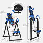 Soozier - Table D’Inversion Pliante Avec Ceinture De Sécurité - Réglable À 20°/40°/60°-Design ergonomique pour vous aider à faire de l'exercice plus confortablement  
