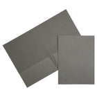 JAM PaperMD – Chemises au fini lin à 2 pochettes, gris, 50/paquet-Capacité : 200 feuilles