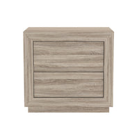 Manhattan Comfort - Table de nuit contemporaine Soren 26" à 2 tiroirs - Chêne naturel-Conçu avec un stratifié à grain de bois de haute qualité, offrant l'apparence du bois naturel avec une durabilité accrue