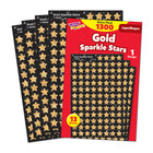 TREND Enterprises - Pack économique superShapes Gold Sparkle Stars - 3 paquets de 1300-Sans acide, non toxique et sans danger pour les photos.