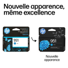 HP 951 Cartouche d’encre cyan d’origine (CN050AN)-Compatibilité: HP Officejet Pro 251, 276, 8100, 8600, 8610, 8615, 8620, 8625, 8630.