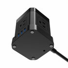 Uncaged Ergonomics - Multiprise sans fil CUBE 4AC - Chargement sans fil - Protection contre les surtensions - Câble de 10 pieds - Noir-1 port USB-C à charge rapide (20 W)
